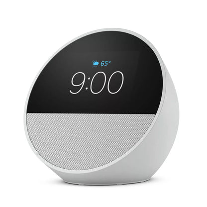 Amazon Echo Spot, Smart Alarm Clock with Vibrant Sound and Alexa (2024 Release)