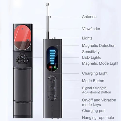 STONEGO Hidden Camera Detector, Anti-Spy RF Signal Scanner for GPS Tracker, Bugs, Listening Devices, Wireless Security Gadget